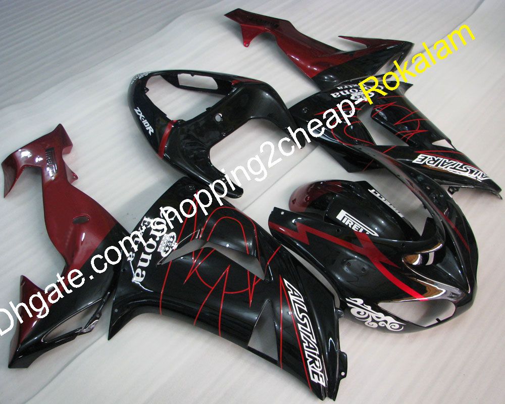 Купить Оптом Для Kawasaki ZX10R 2006 2007 ZX 10R 06 07 ZX10R Alstare Красный Черный Обтекатель Деталей Мотоцикла Литье Под Давлением Отshopping2cheap В Категории Обтекатели На Мотоциклы, 30 313 руб. На Ru.Dhgate.Com | Dhgate