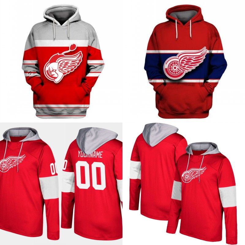 red wings hoodie jersey