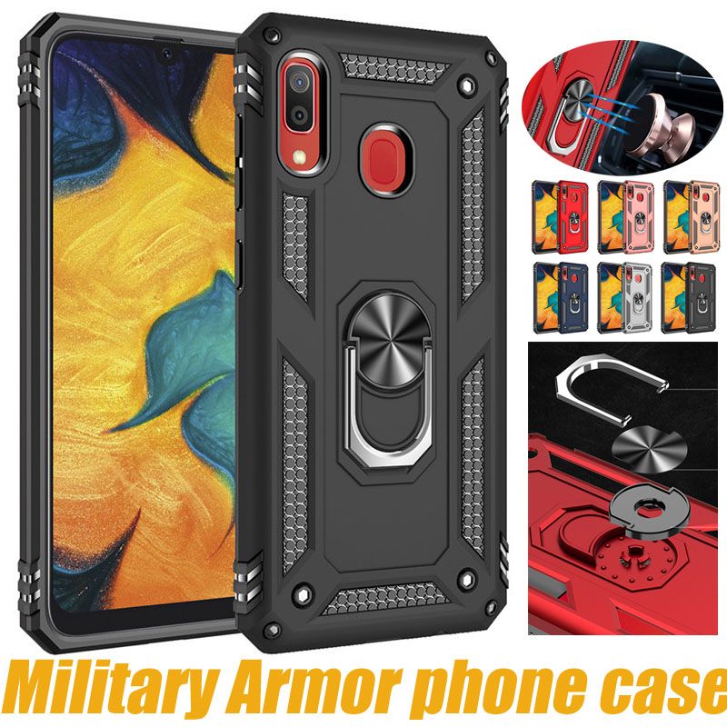 Compre Armadura Defender Capa Para Samsung A30 6 7 8 M10 20 30 Sargento  Anti Queda Carro Anel Suporte Shell Capa Protetora Barato | Entrega Rápida  E Qualidade | Pt.Dhgate