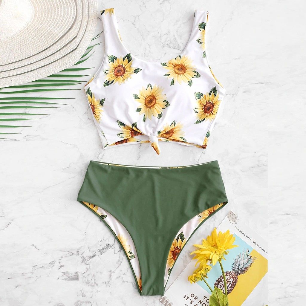 yellow sunflower bathing suit