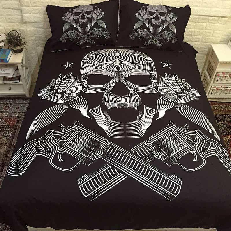 3d Sugar Skull Cool Bedding Sets Comforter Bed Cover Homemade