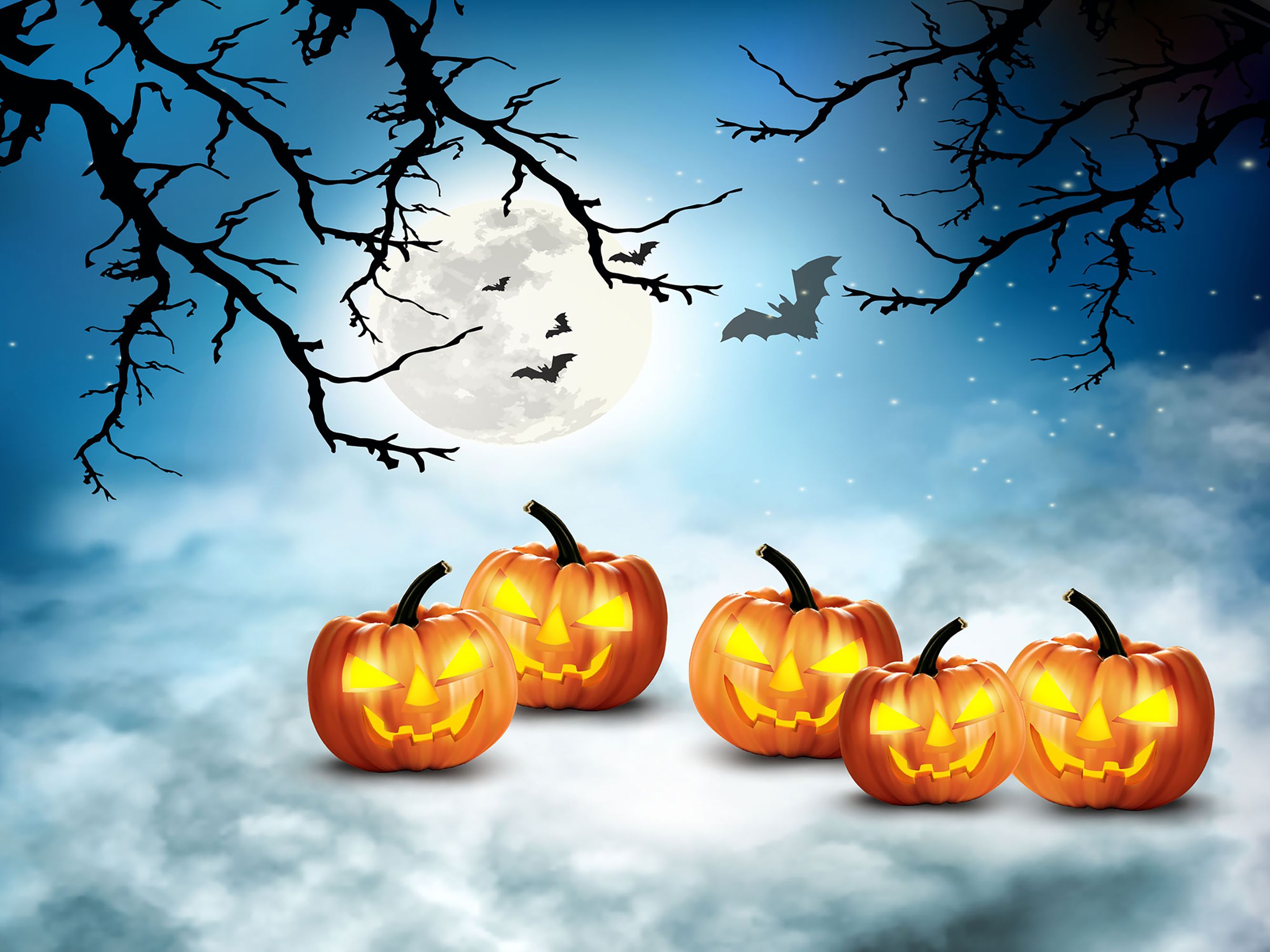 Wholesale Best Quality BRAND Halloween Night Sky Full Moon Vinyl