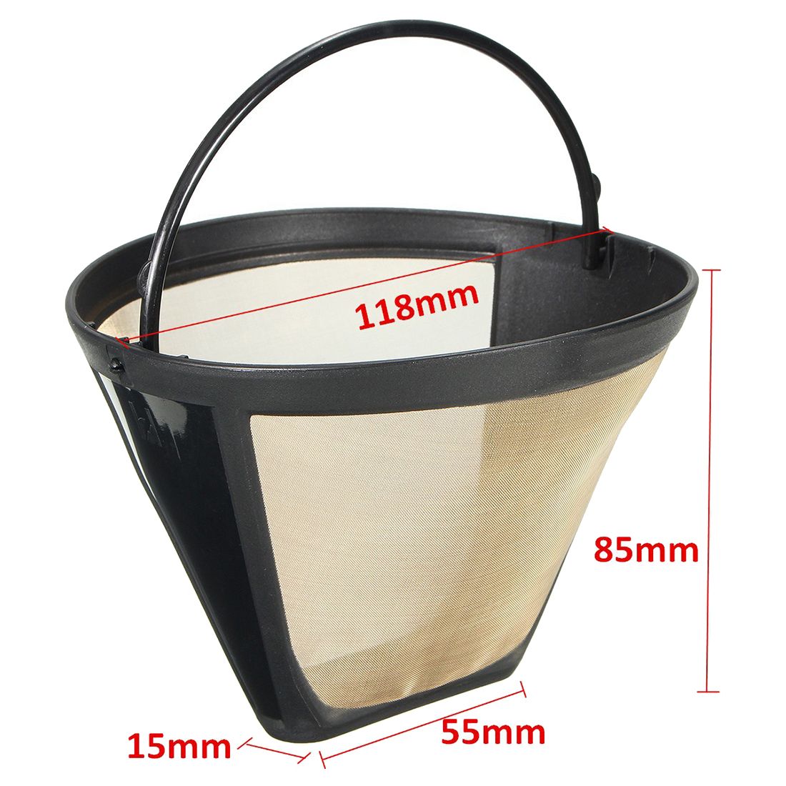 Cesto Riutilizzabile-stile CAFFETTIERE Mesh caffè filtro in plastica e acciaio INOX