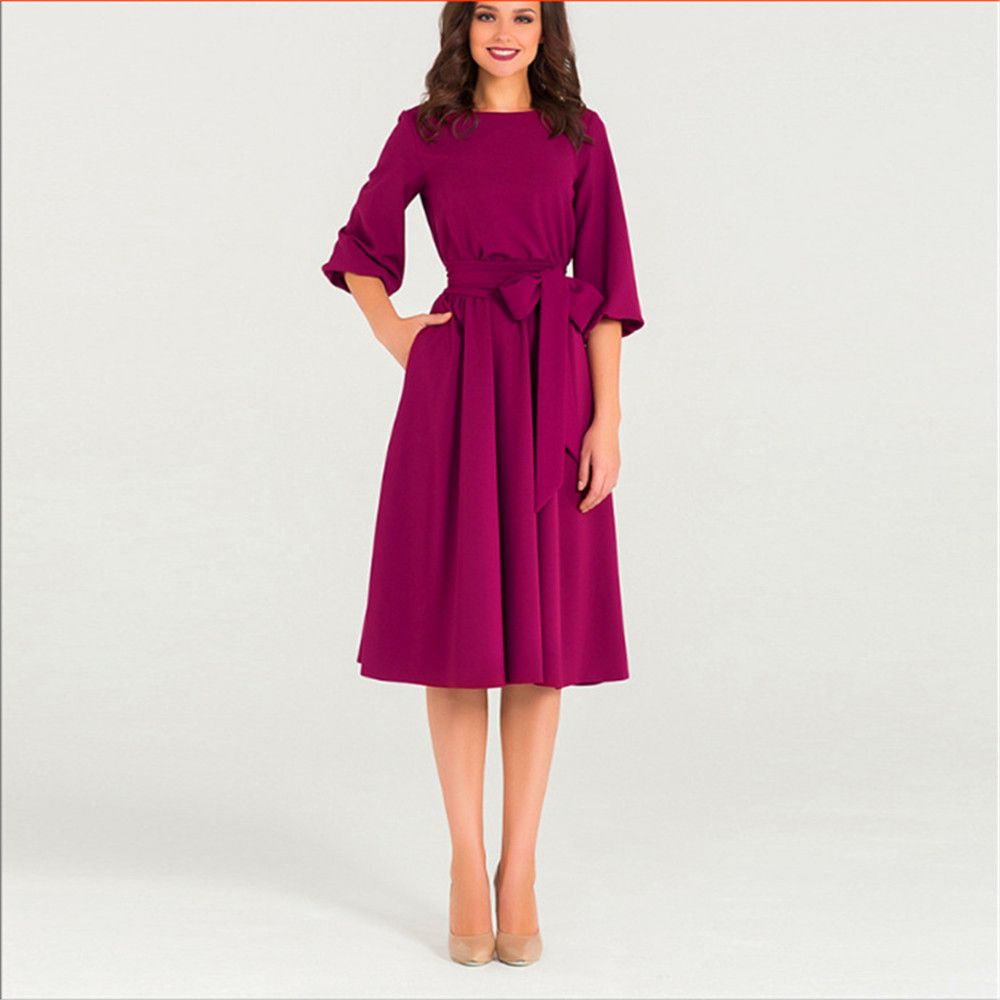 Vestido media manga fiesta Clearance