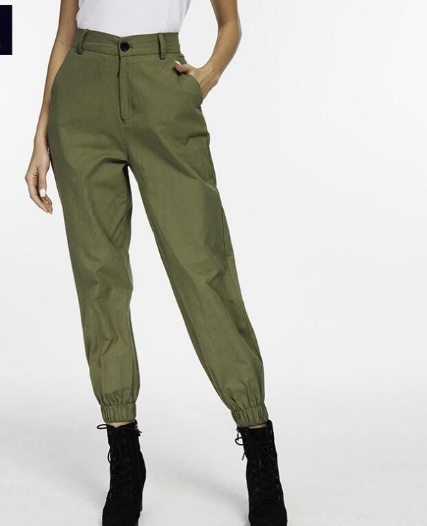 olive green loose pants