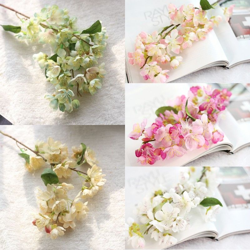 2020 Japanese Sakura Flower Vivid Cherry Blossom Plant Fake Cloth