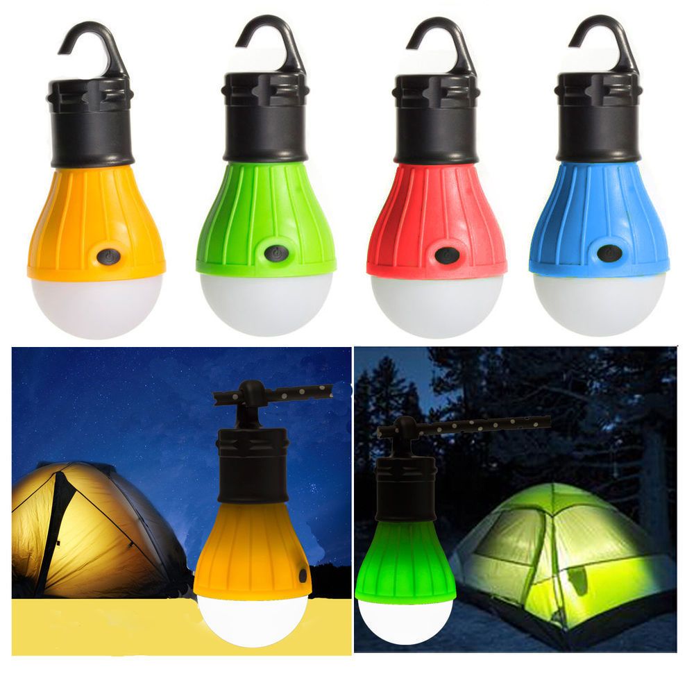 Mini linterna port/átil Carpa Luz LED Bombilla Gancho para colgar linterna para acampar Rojo