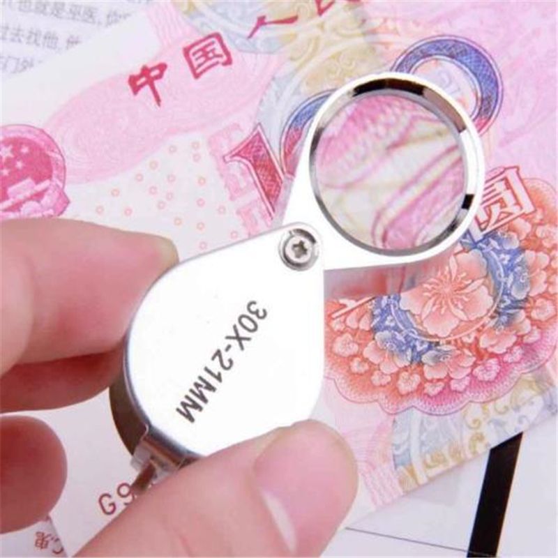 30x21mm Triplet Jewelers Eye Loupe Magnifier Magnifying Glass Jewelry Diamond US