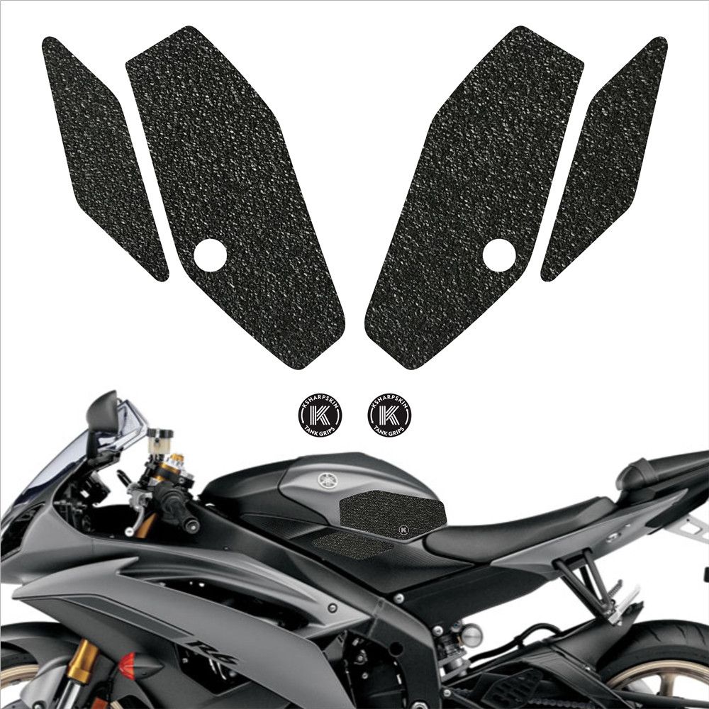 Ejoyous Motorcycle Tank Traction Pad 2pcs Tank Traction Gas Pad Fuel Side Decals Protector for R6 2003-2005 Ejoyous Motorcycle Tank Traction Pad 2pcs Tank Traction Gas Pad Fuel Side Decals Protector for R6 2003-2005