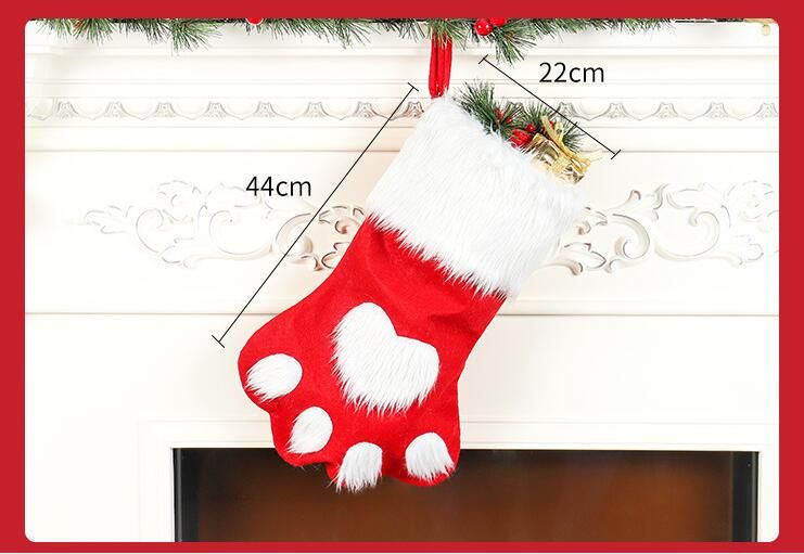 Proumhang 2 Piezas de Felpa Calcetines de Navidad Adornos Decoraciones de Navidad /árbol de Navidad Bolsa de Regalo Colgante