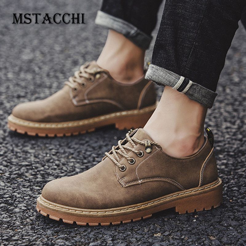 MStacchi Casual Men Shoes Leather Lace 