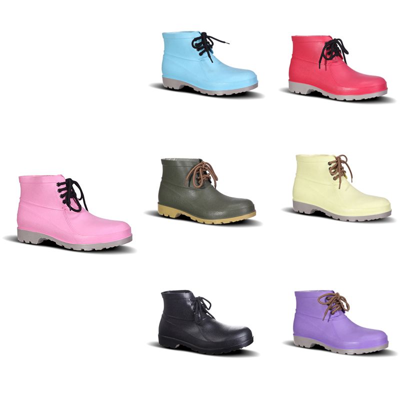 black and pink steel toe boots