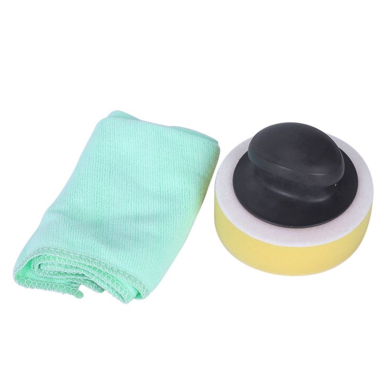 4 Inch Car Care Sponge Polishing Buffer Pad Kit Fiber Towel Foam Gross