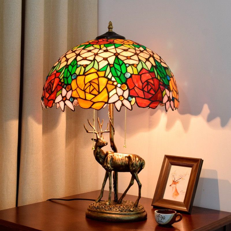 2020 Tiffany Stained Glass Table Lamp Living Room Bar Bedroom Bedside Desk Lamp American Elk Base Rose Deco Glass Light Tf025 From Lampshow 298 5 Dhgate Com These technologies are used for things like interest based etsy ads. dhgate com