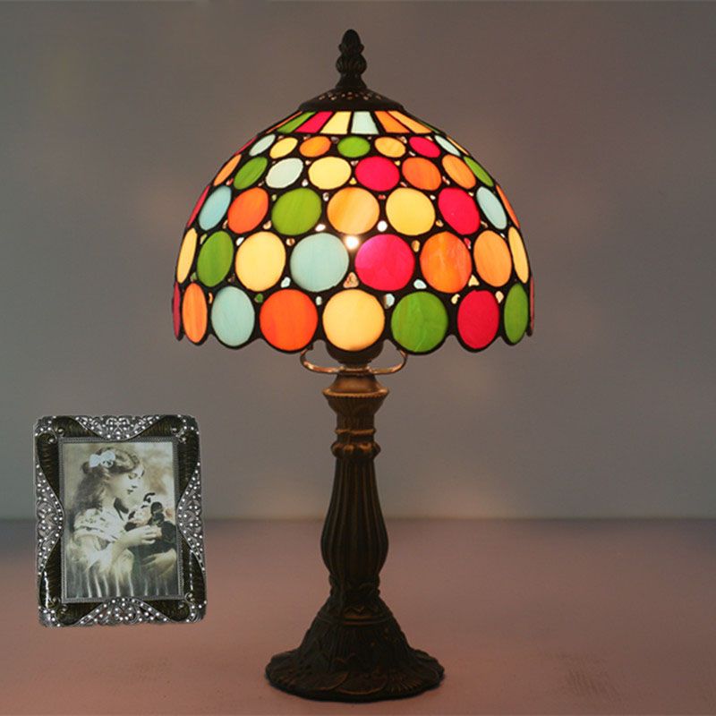 Compre 8 Polegadas Estilo Europeu Manchado Arte Art Déco Lâmpada Americana Bar Restaurante Ktv Mesa Luzes Vintage Led Shade Lâmpadas De Sombra Barato Entrega Rápida E Qualidade Pt Dhgate Mesa Luzes Vintage Led Shade, Table Lamps With Coloured Glass Shades