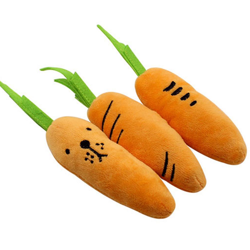 2020 Carrot Dog Toy 19cm Long Braided Fleece Rope Puppy Chew Toys