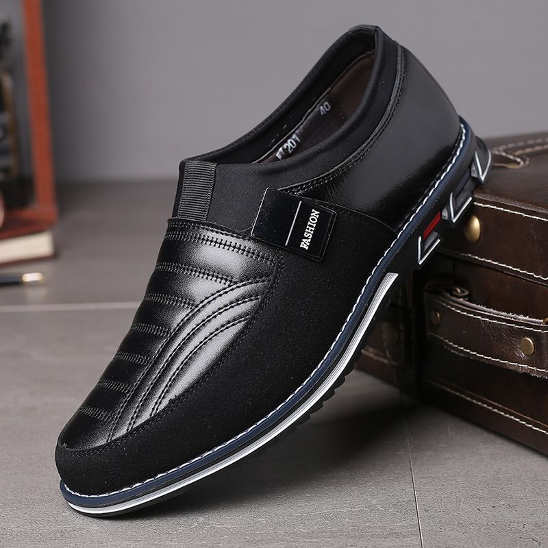 business casual with black shoes