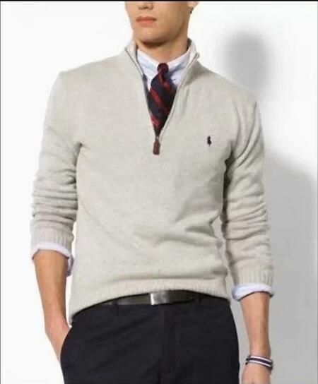 men's polo pullover sweater