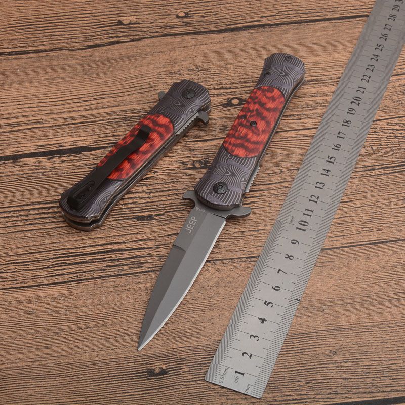 je bent Virus Geletterdheid Wholesale Brand DA145 Dagger Double Edge Folding Blade Pocket Knife Wood  Print Handle Tactical Survival Knife Outdoor Survival Gear From  Sarahzhang2018, $6.27 | DHgate.Com