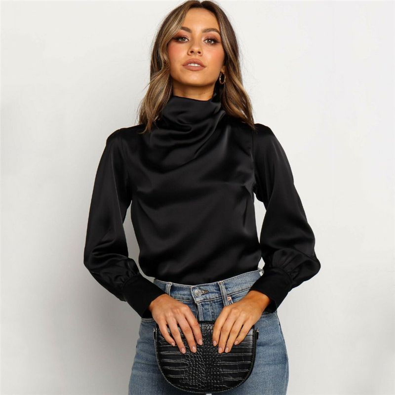 turtleneck blouse long sleeve