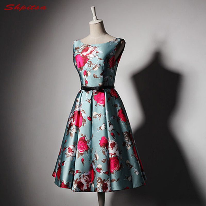 Compra Vestidos De Fiesta Cocktail Corto Floral Mujeres Mini Tarde Prom  Coctail Vestido De Festa Curto Coctel Barato | Entrega Rápida Y Calidad |  Es.Dhgate