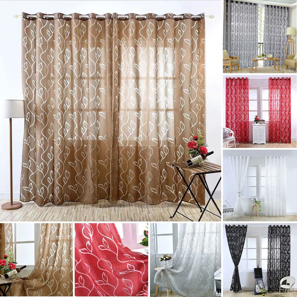 satin al seffaf perde cicek odasi kapi seffaf voile pencere valances paneli dokumluluk perde tul atki pencere yaprak kabarcik kesme cicek ekran