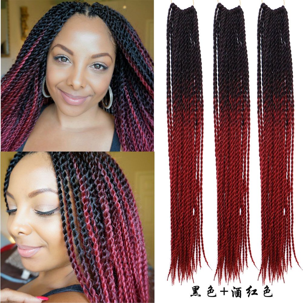2019 Hot Sale 24 Inch Ombre Senegalese Twist Hair Crochet Braids