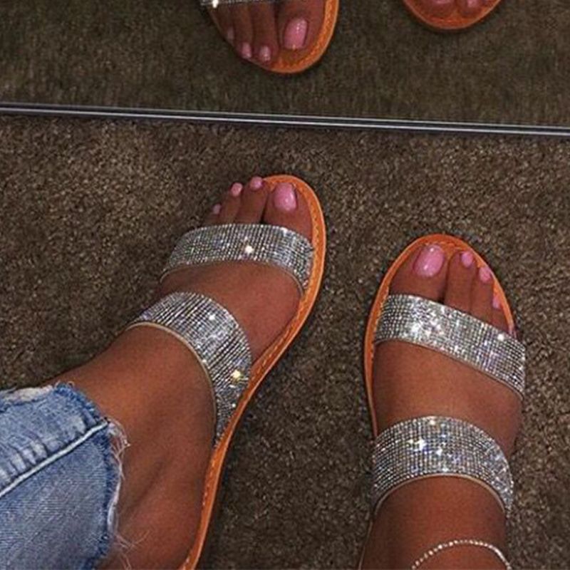 flat diamond sandals