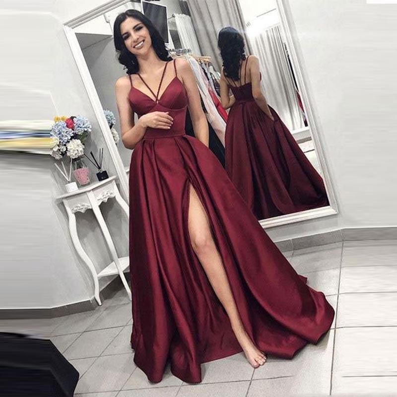 dark red sexy dress