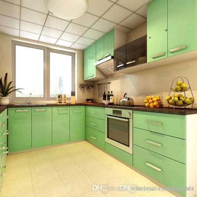 Modern Kitchen Cupboard Cabinet Self Adhesive Wallpapers Roll