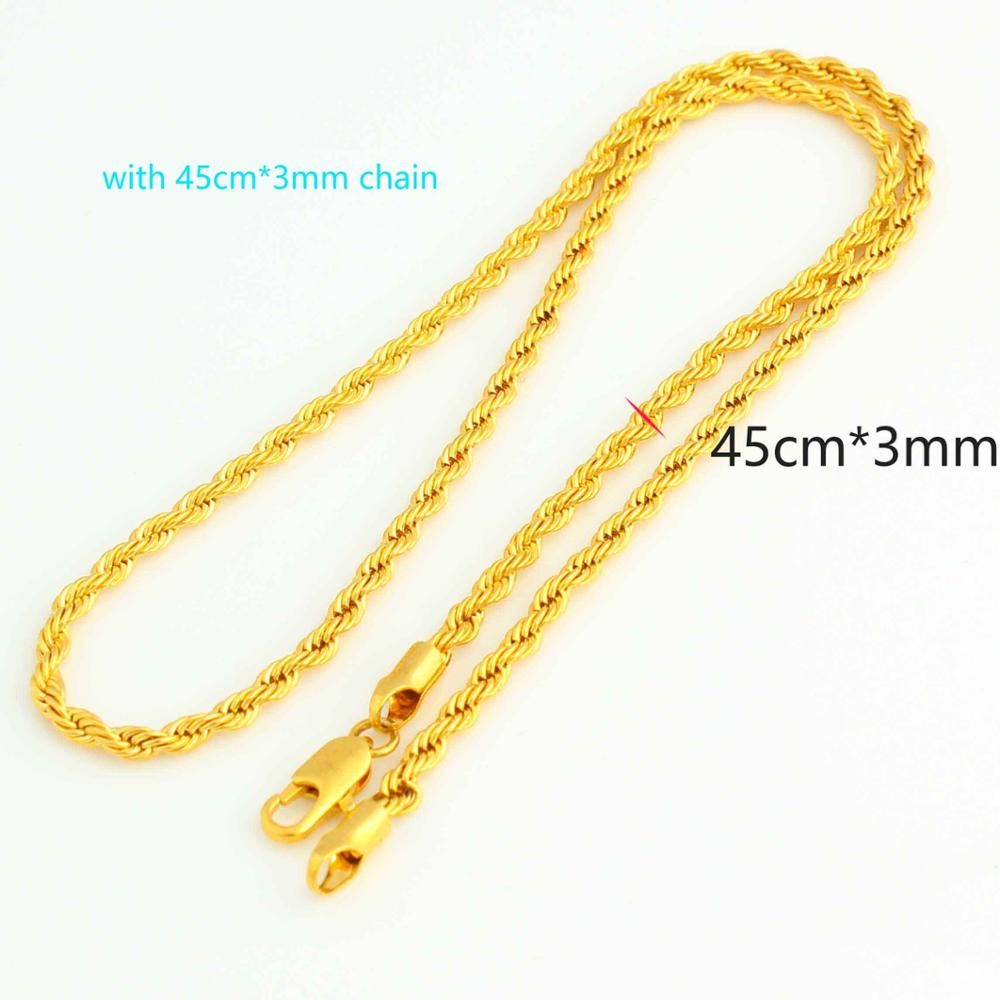 mit 45cmX3mm Kette Resizable