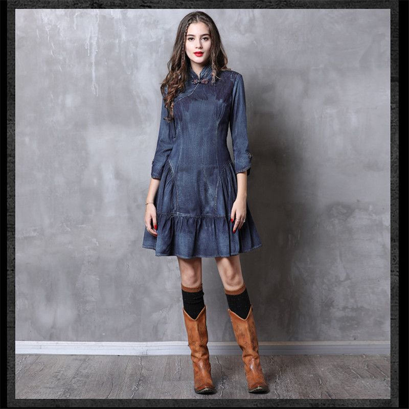 Vestidos denim 2020 Clearance