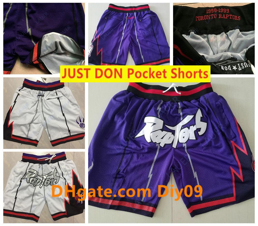 Basketball Game Shorts Men/'s Sports Pants Vintage Purple Retro Toronto Raptors