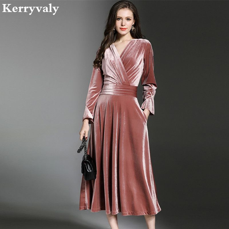 Acquistare Abiti Invernali Abiti Invernali Blue Velvet Maxi Abiti Invernali  2019 Vestido Longo V Neck Big Pendoulum Abiti Da Sera Lunghi Dresses  K323780 T5190614 Economico | Consegna Veloce E Qualità | DHgate Italy