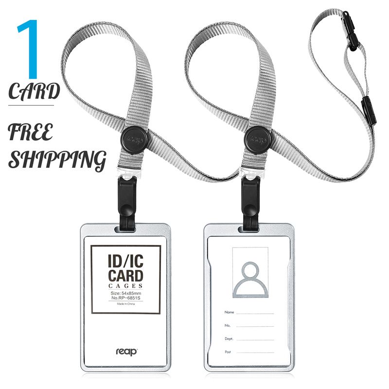 2020 Reap Aluminum Name Badge Holder Vertical Id Card Holder With Adjustable Lanyard Strap Card Holder Name Tag From Demiwumz 23 68 Dhgate Com