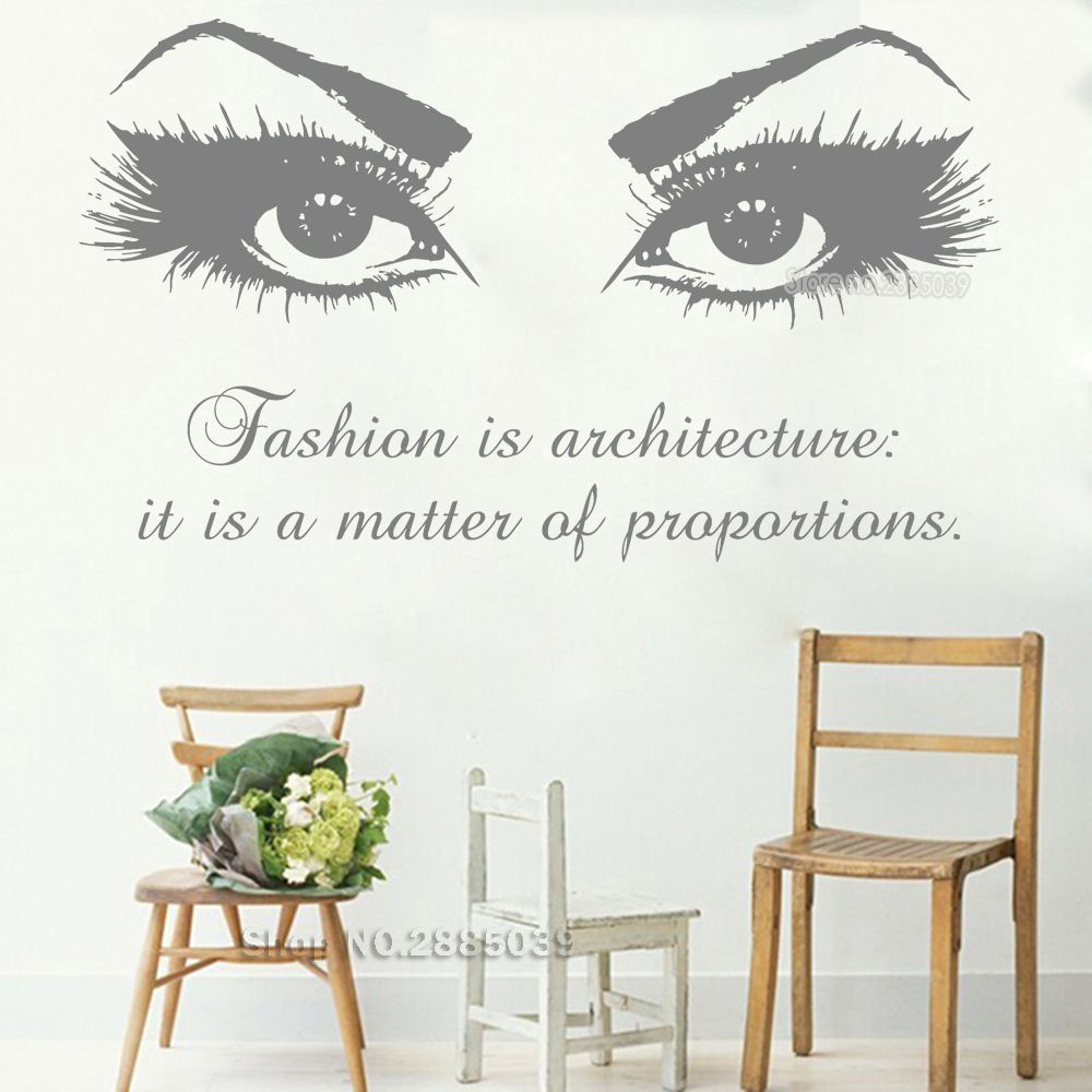 Wall Stickers Hairdresser Stylish Beauty Salon Girls Art Decals Vinyl Home Room