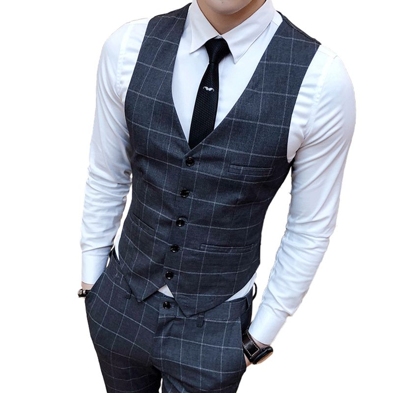 Plaid suit vest Clearance