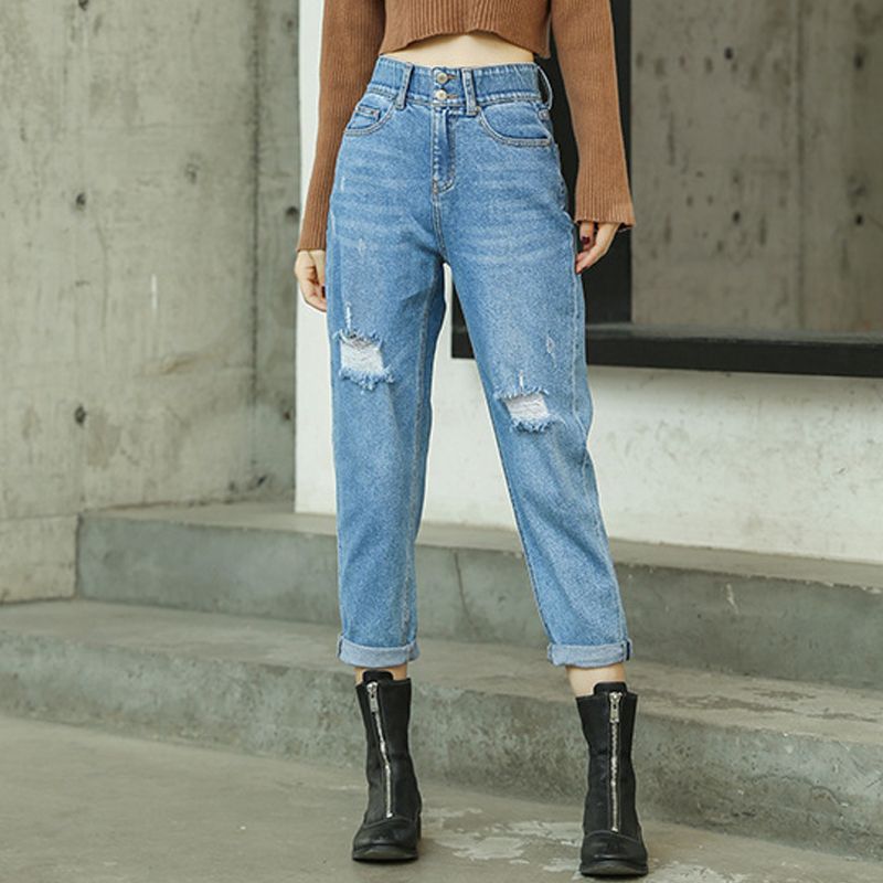 business casual ripped jeans