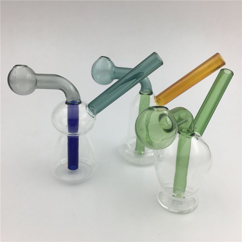 2021 Mini Siamese Glass Oil Rig Bong Beaker Borosilicate Smoking Water