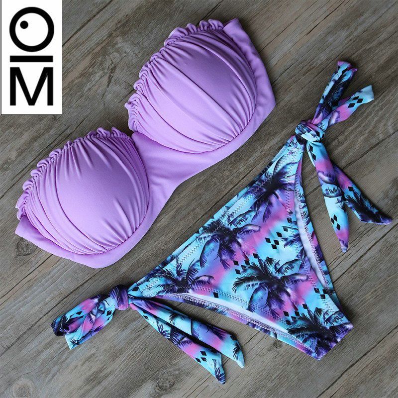 padded bandeau bikini set