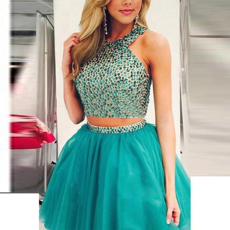 two piece formal dresses short