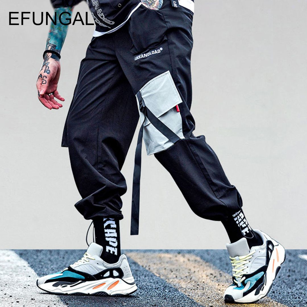 Pockets Cargo Pants Men Women Casual 