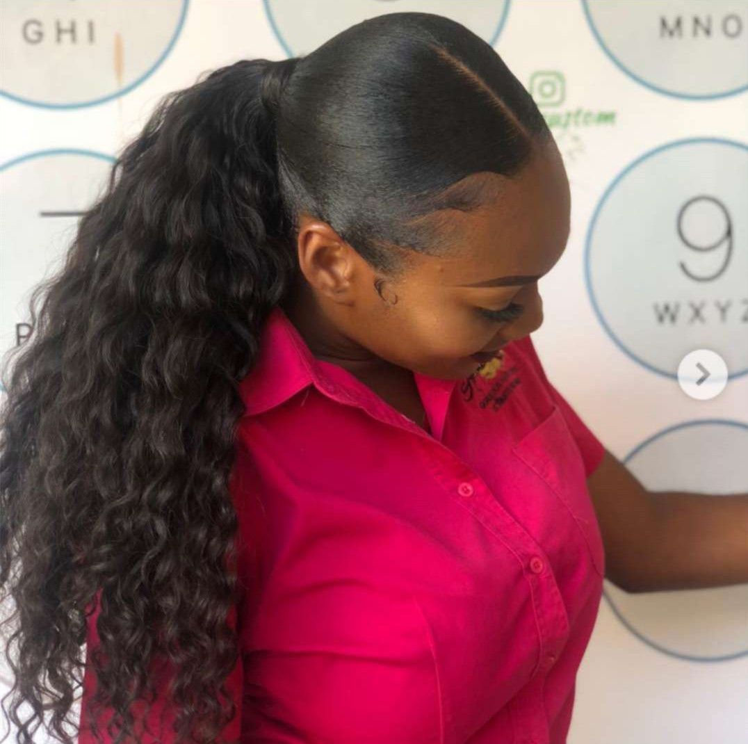 Deep curly human hair ponytail for black women side part ponytail hairstyle 1pcs drawstring ponytail natural 1b 140g Deep curly human hair ponytail for black women side part ponytail hairstyle 1pcs drawstring ponytail natural 1b 140g