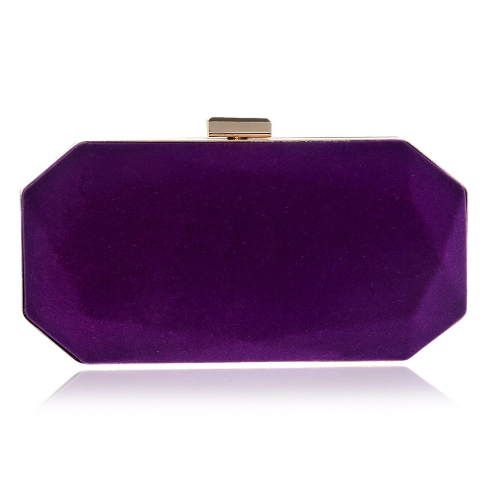 purple evening clutch