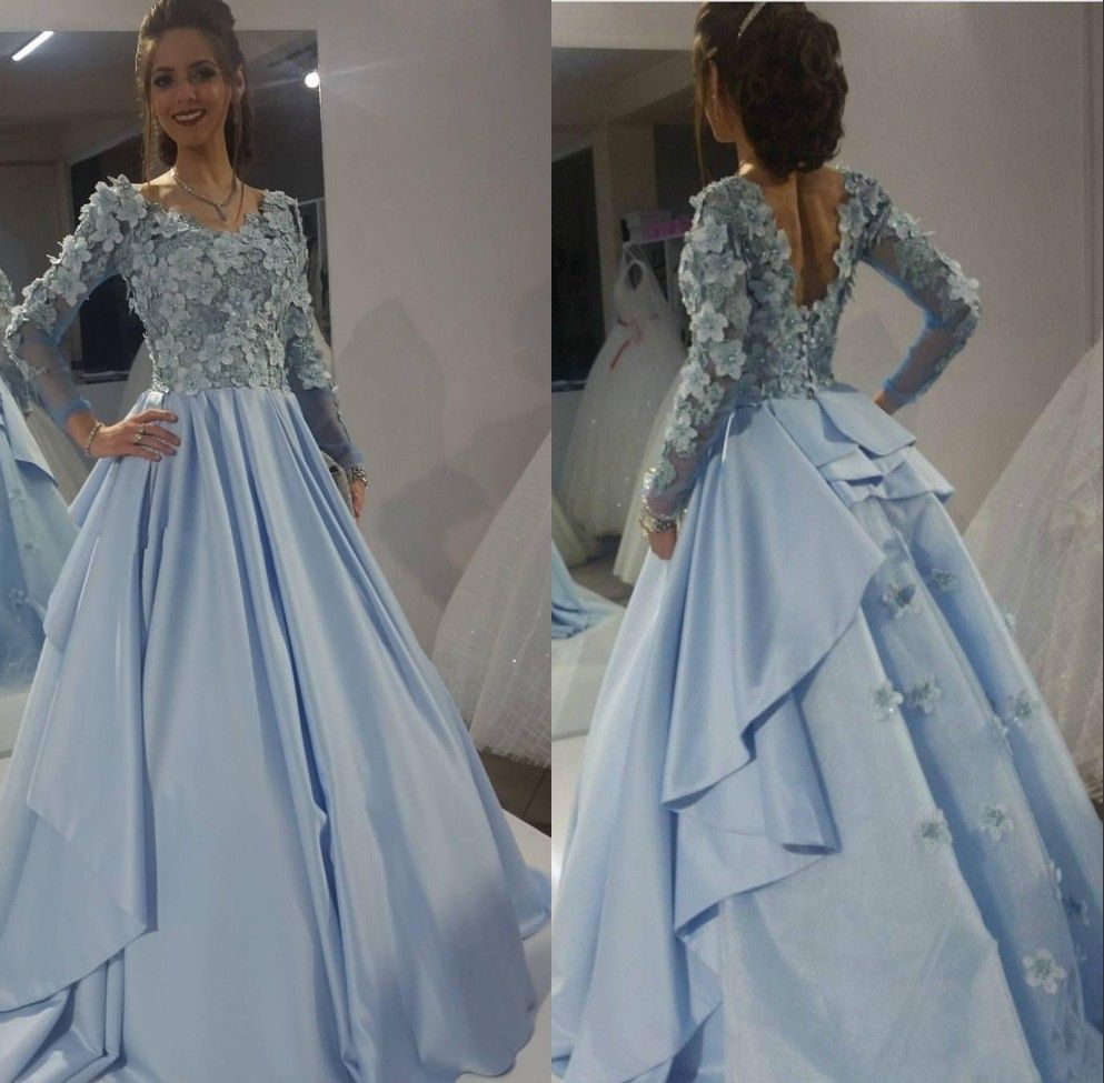 elie saab baby blue dress