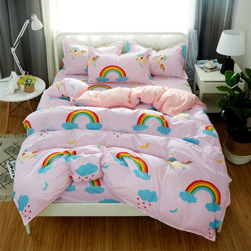 rainbow girls bedding