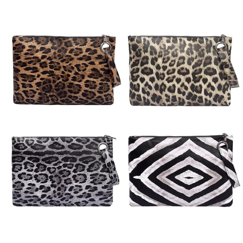 cheetah print clutch bag