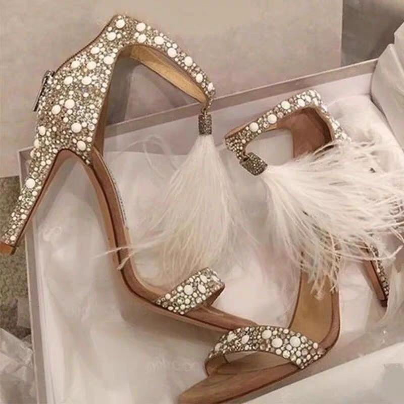 rhinestone bridal heels