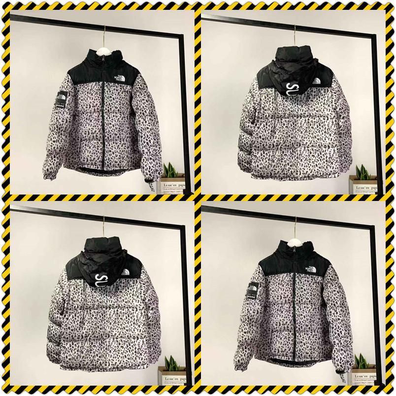 north face leopard coat