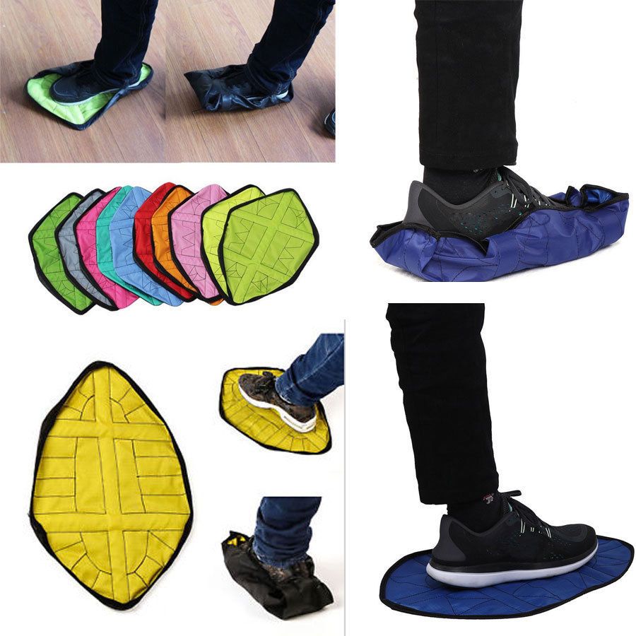 Reusable Step In Sock Hands Free Shoe Covers Shoe Boot Cover Durable Portable US
